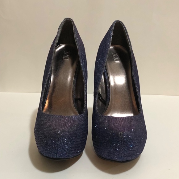 Shimmering Purple-Blue Platform High Heels XXI - Picture 4 of 8
